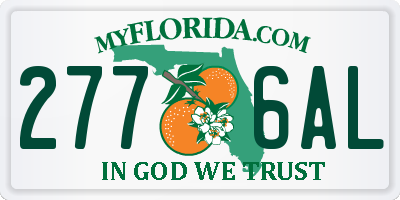 FL license plate 2776AL