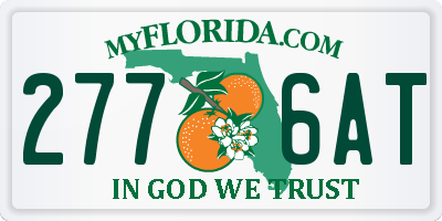 FL license plate 2776AT