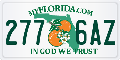 FL license plate 2776AZ