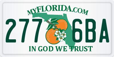 FL license plate 2776BA