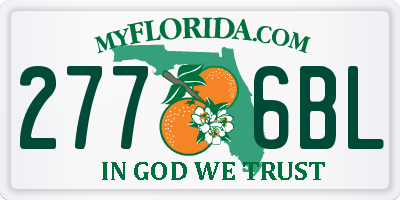 FL license plate 2776BL