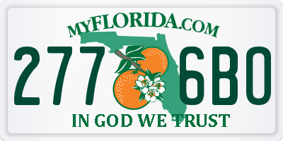 FL license plate 2776BO