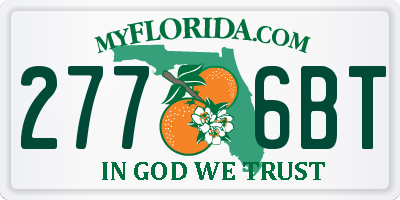 FL license plate 2776BT