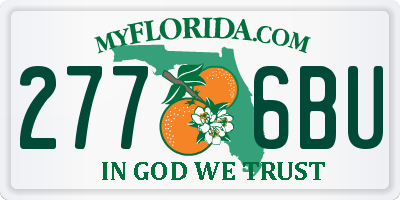FL license plate 2776BU