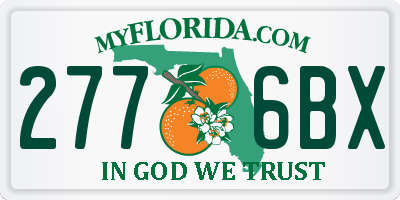 FL license plate 2776BX