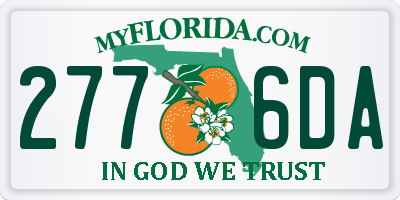 FL license plate 2776DA