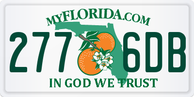 FL license plate 2776DB