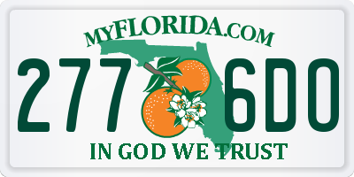 FL license plate 2776DO