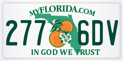 FL license plate 2776DV