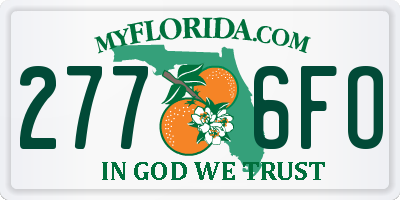 FL license plate 2776FO
