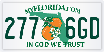 FL license plate 2776GD