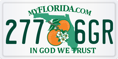 FL license plate 2776GR