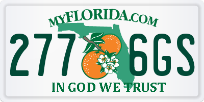 FL license plate 2776GS