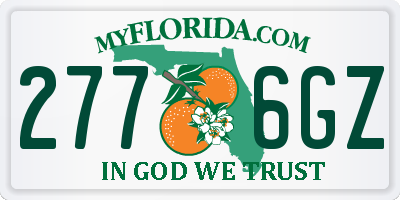 FL license plate 2776GZ