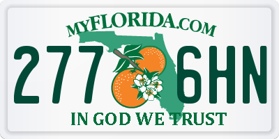 FL license plate 2776HN