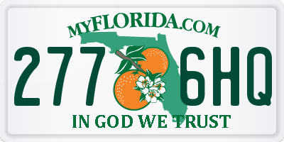 FL license plate 2776HQ