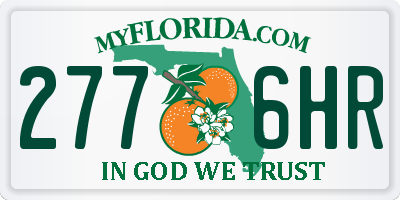 FL license plate 2776HR