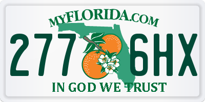 FL license plate 2776HX
