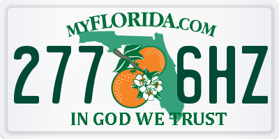 FL license plate 2776HZ