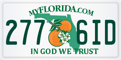 FL license plate 2776ID