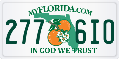 FL license plate 2776IO