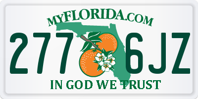 FL license plate 2776JZ