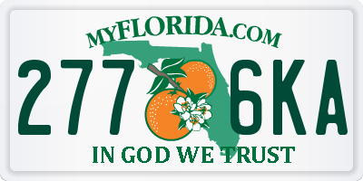 FL license plate 2776KA