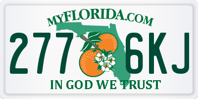 FL license plate 2776KJ