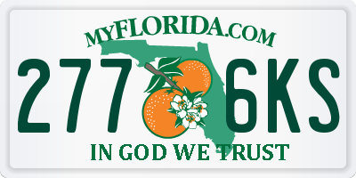 FL license plate 2776KS