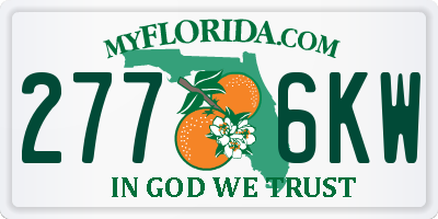 FL license plate 2776KW