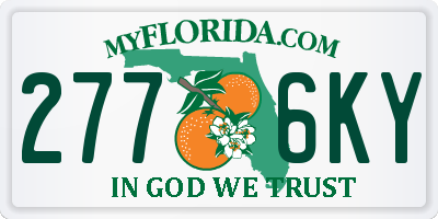FL license plate 2776KY