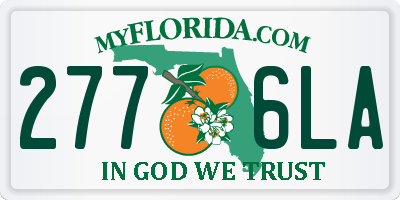 FL license plate 2776LA