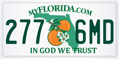 FL license plate 2776MD