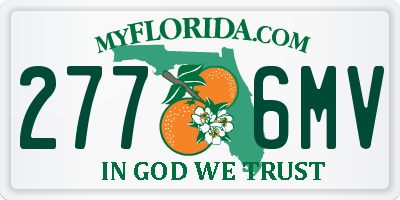 FL license plate 2776MV