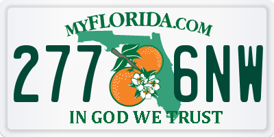 FL license plate 2776NW