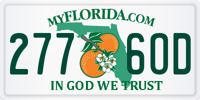 FL license plate 2776OD