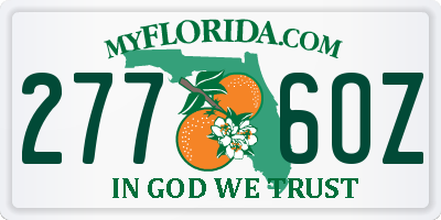 FL license plate 2776OZ