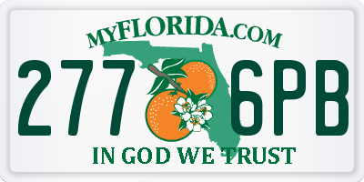 FL license plate 2776PB