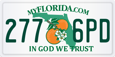 FL license plate 2776PD