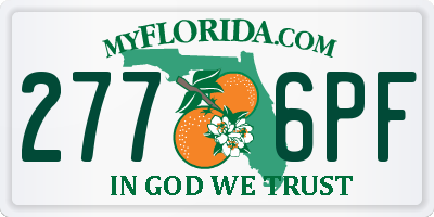 FL license plate 2776PF
