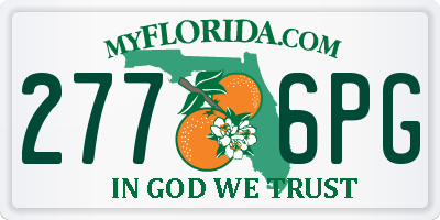 FL license plate 2776PG