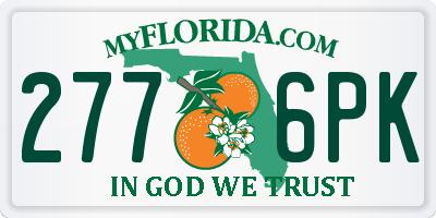 FL license plate 2776PK