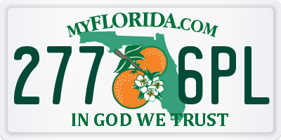 FL license plate 2776PL