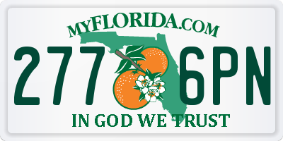FL license plate 2776PN