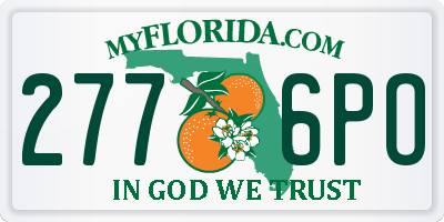 FL license plate 2776PO