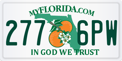 FL license plate 2776PW