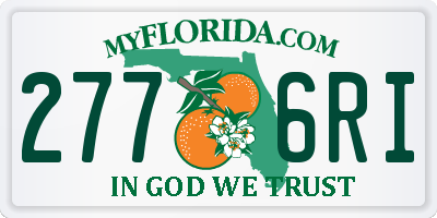 FL license plate 2776RI