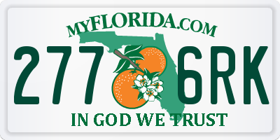 FL license plate 2776RK