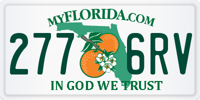 FL license plate 2776RV
