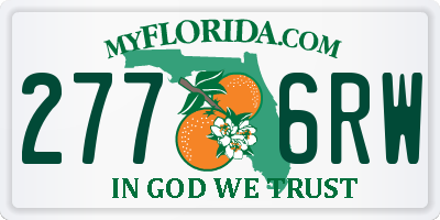 FL license plate 2776RW